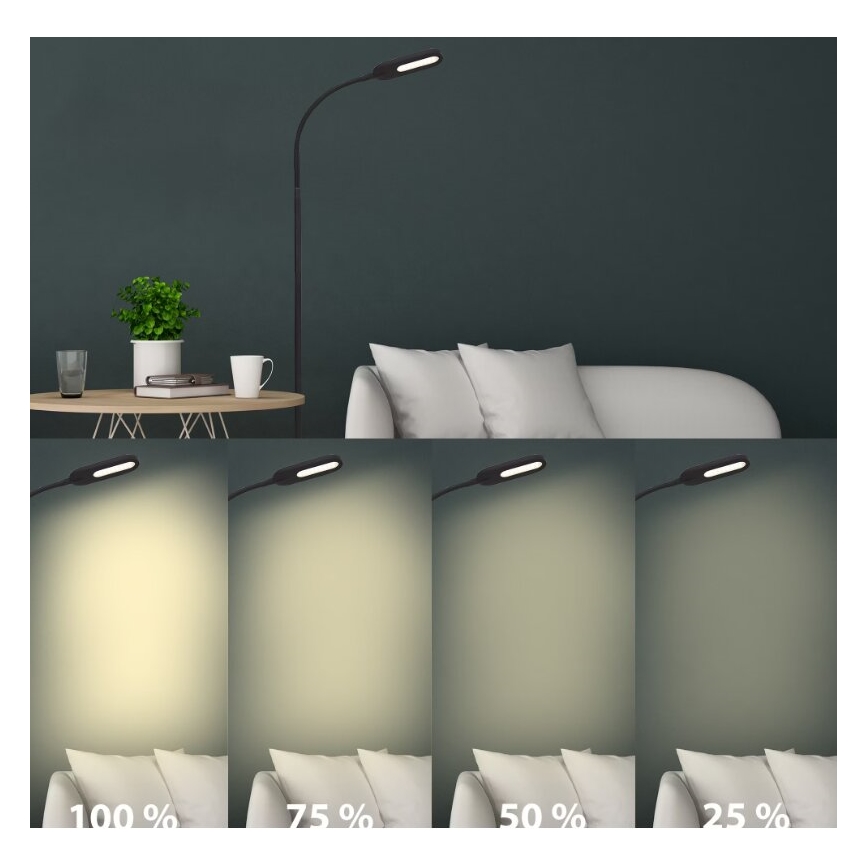 Briloner 1297-015 - LED Prigušiva fleksibilna stojeća lampa LED/6,6W/230V 3000K/4000K/6000K