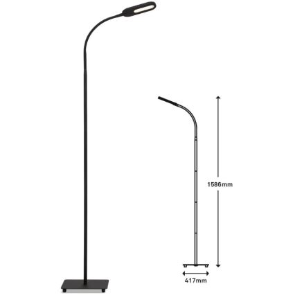 Briloner 1297-015 - LED Prigušiva fleksibilna stojeća lampa LED/6,6W/230V 3000K/4000K/6000K
