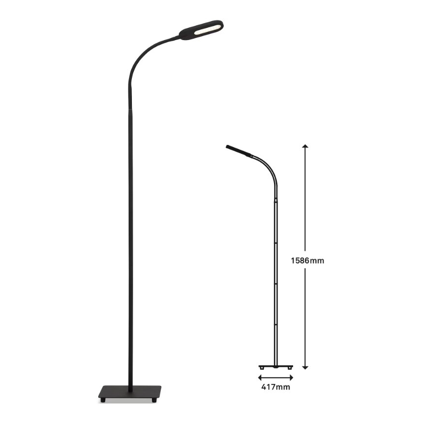 Briloner 1297-015 - LED Prigušiva fleksibilna stojeća lampa LED/6,6W/230V 3000K/4000K/6000K
