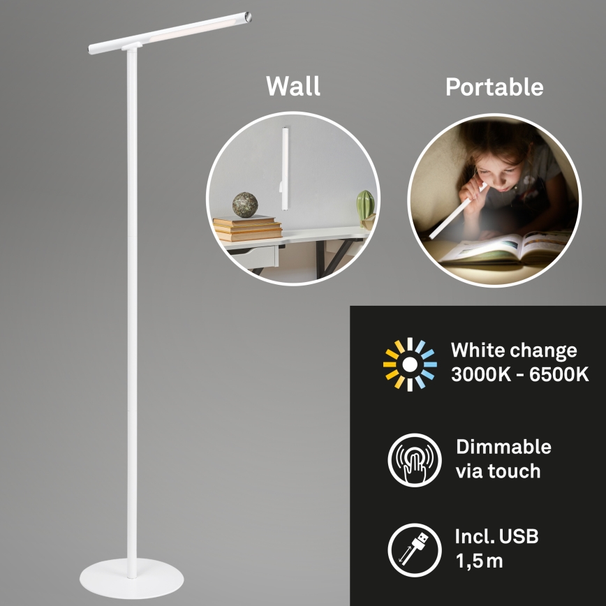 Briloner 1384-016 - LED Prigušiva dodirna stojeća lampa 2u1 EVERYWHERE LED/2,3W/5V