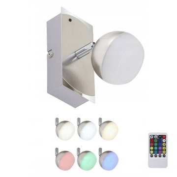 Briloner 2040-012 - LED RGB prigušiva spot svetiljka 1xLED/3,3W/230V + daljinski upravljač