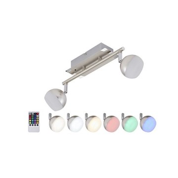 Briloner 2040-022 - LED RGB prigušiva spot светло 2xLED/3,3W/230V + daljinski upravljač