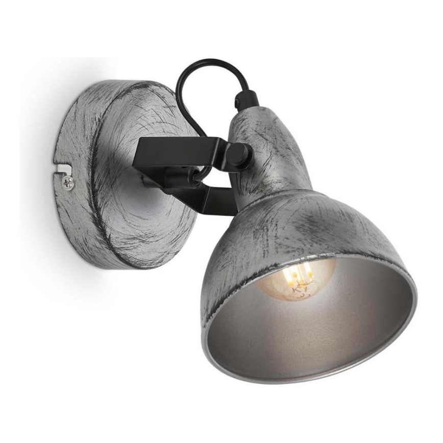 Briloner 2049-014 - Zidna reflektorska lampa RETRO 1xE14/40W/230V sivo