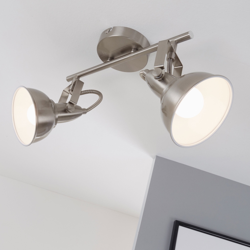 Briloner 2049-022 - Reflektorska lampa SOFT 2xE14/40W/230V mat krom