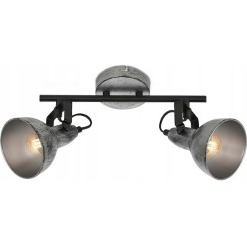 Briloner 2049-024 - Reflektorska lampa RETRO 2xE14/40W/230V sivo