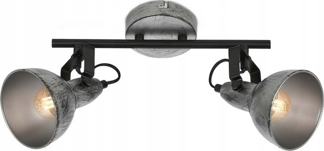 Briloner 2049-024 - Reflektorska lampa RETRO 2xE14/40W/230V sivo