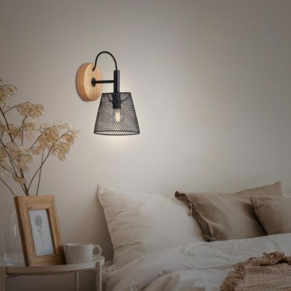 Briloner 2077-015 - Zidna lampa WOOD & STYLE 1xE14/25W/230V fikus elastika