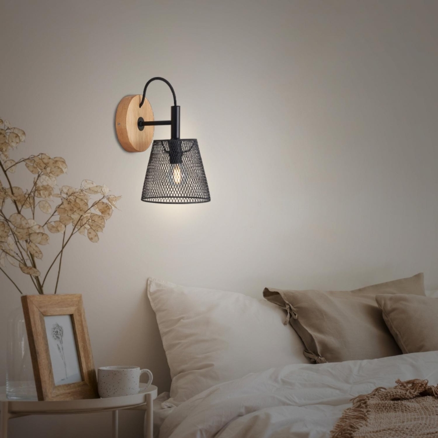 Briloner 2077-015 - Zidna lampa WOOD & STYLE 1xE14/25W/230V fikus elastika