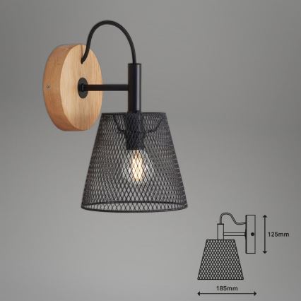 Briloner 2077-015 - Zidna lampa WOOD & STYLE 1xE14/25W/230V fikus elastika