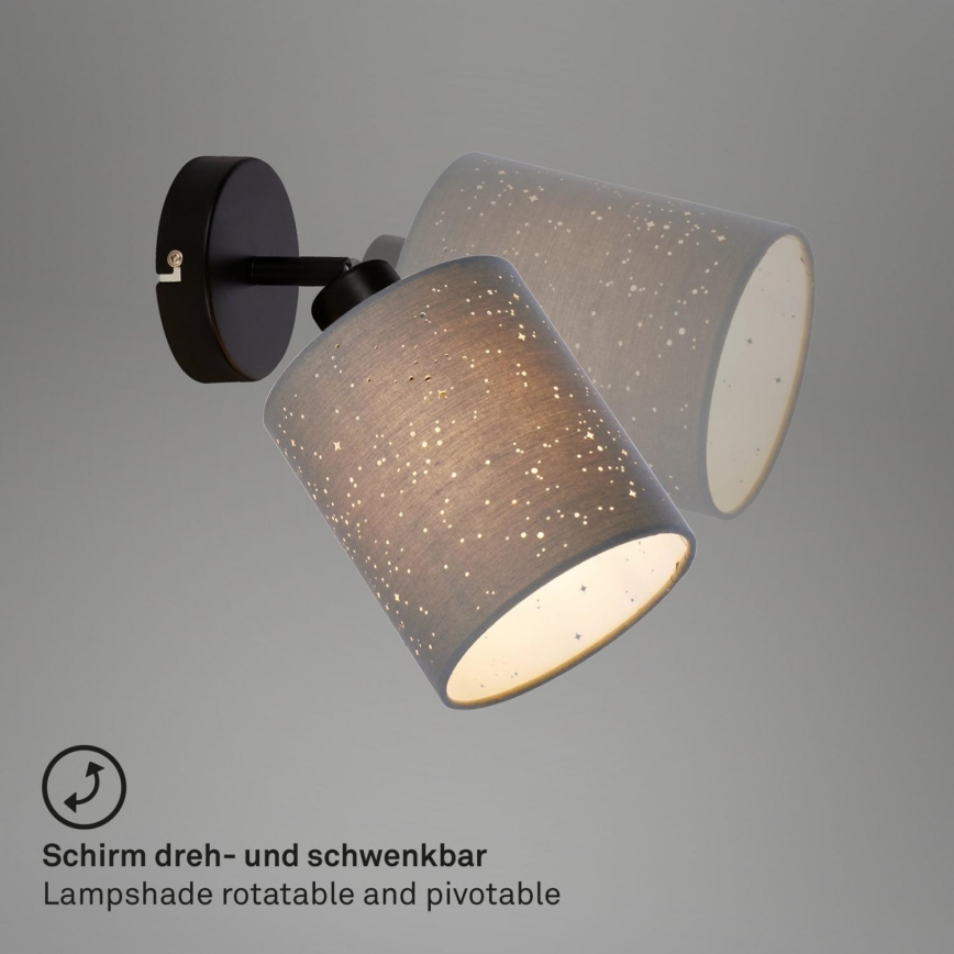 Briloner 2078-014 - Zidna reflektorska lampa SPOTLIGHT 1xE27/25W/230V sivo/crno
