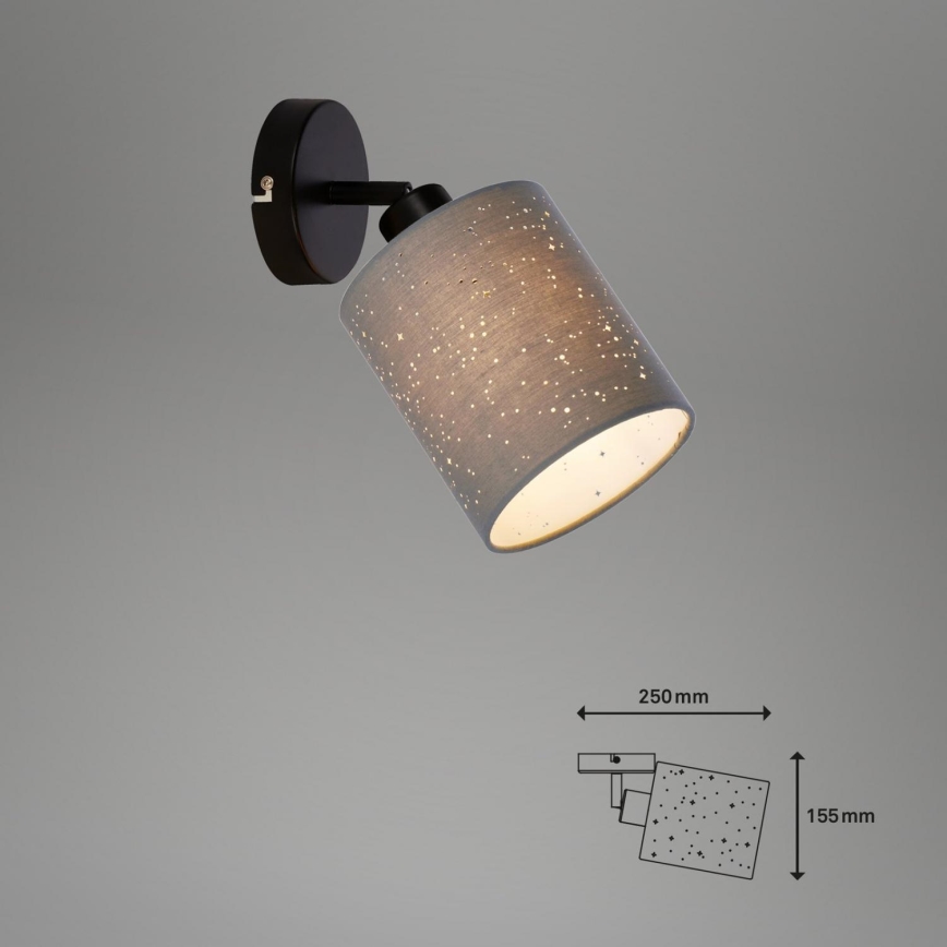 Briloner 2078-014 - Zidna reflektorska lampa SPOTLIGHT 1xE27/25W/230V sivo/crno