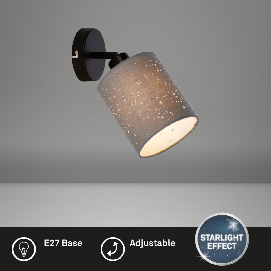 Briloner 2078-014 - Zidno spot svetlo SPOTLIGHT 1xE27/25W/230V sivo/crno