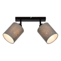 Briloner 2078-024 - Reflektorska lampa SPOTLIGHT 2xE27/25W/230V sivo/crno