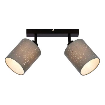 Briloner 2078-024 - Reflektorska lampa SPOTLIGHT 2xE27/25W/230V sivo/crno