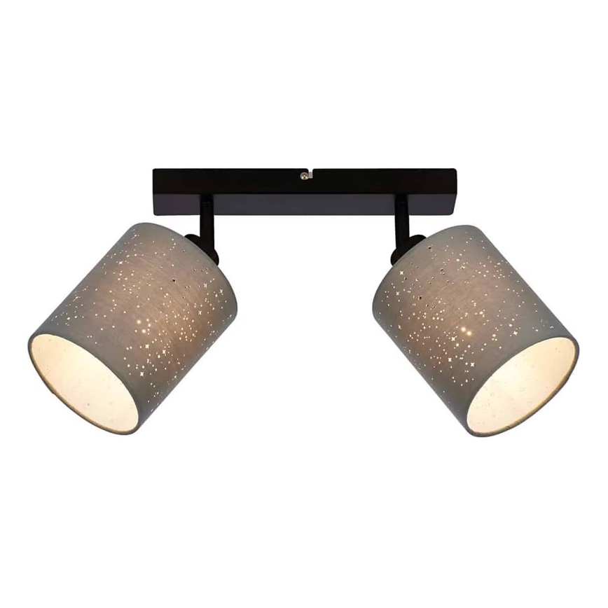 Briloner 2078-024 - Reflektorska lampa SPOTLIGHT 2xE27/25W/230V sivo/crno