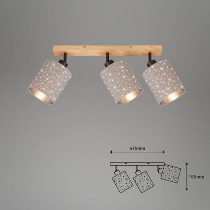 Briloner 2078-031 - Reflektorska lampa SPOTLIGHT 3xE27/25W/230V bež