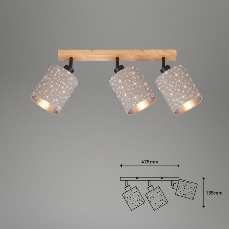 Briloner 2078-031 - Reflektorska lampa SPOTLIGHT 3xE27/25W/230V bež
