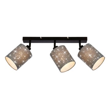 Briloner 2078-034 - Reflektorska lampa SPOTLIGHT 3xE27/25W/230V sivo/crno