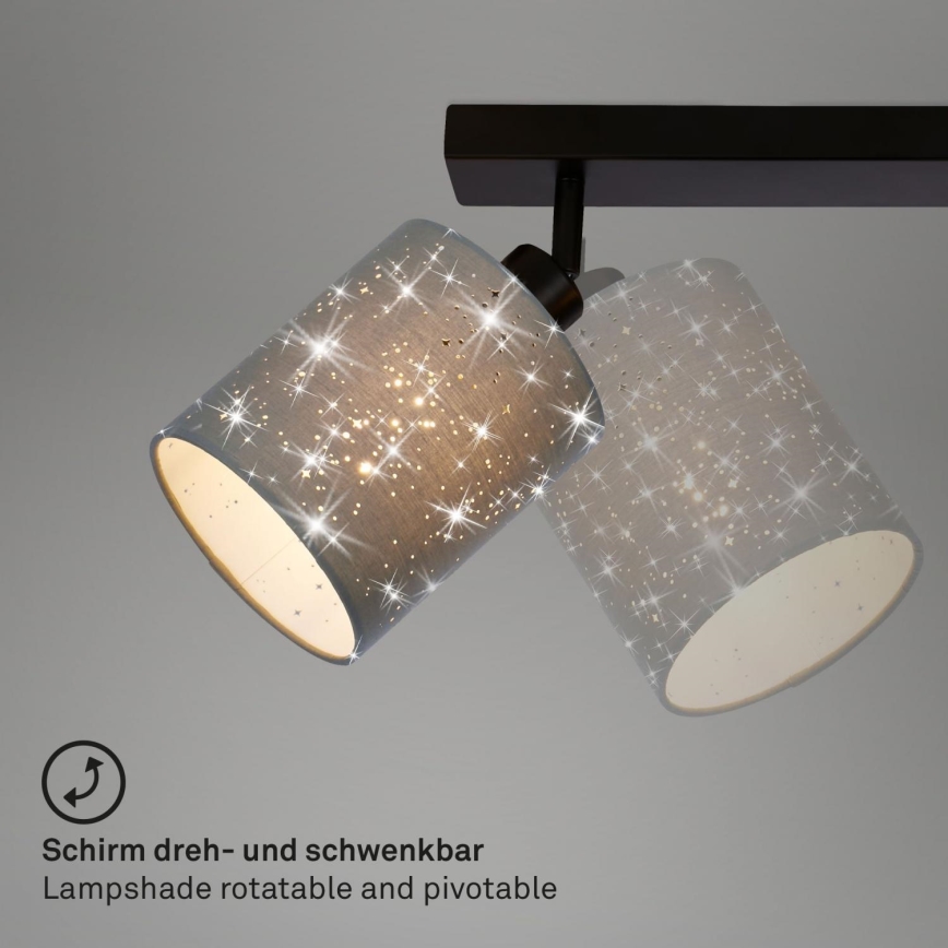 Briloner 2078-034 - Reflektorska lampa SPOTLIGHT 3xE27/25W/230V sivo/crno