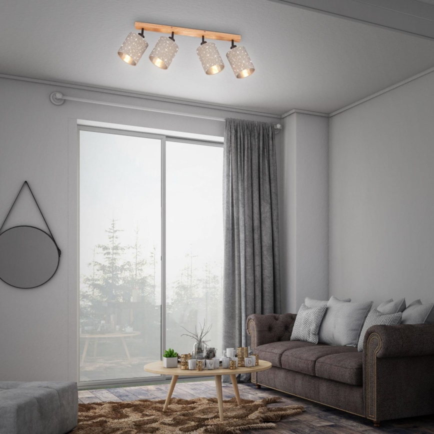 Briloner 2078-041 - Reflektorska lampa SPOTLIGHT 4xE27/25W/230V bež