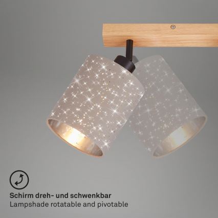 Briloner 2078-041 - Reflektorska lampa SPOTLIGHT 4xE27/25W/230V bež
