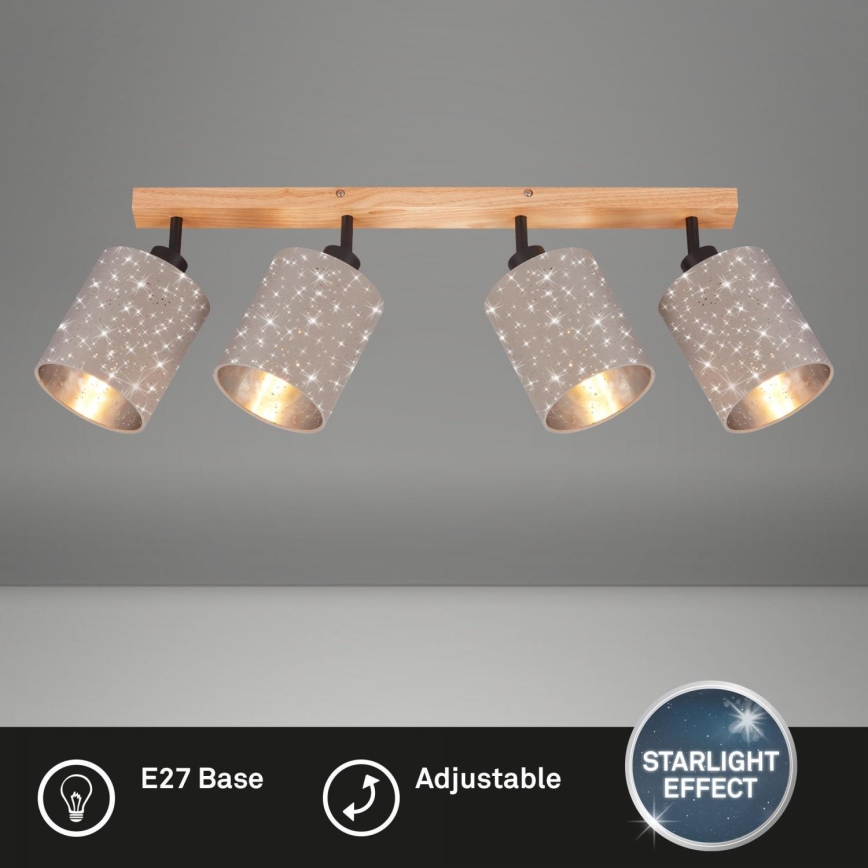Briloner 2078-041 - Reflektorska lampa SPOTLIGHT 4xE27/25W/230V bež