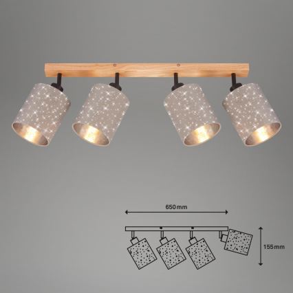 Briloner 2078-041 - Reflektorska lampa SPOTLIGHT 4xE27/25W/230V bež