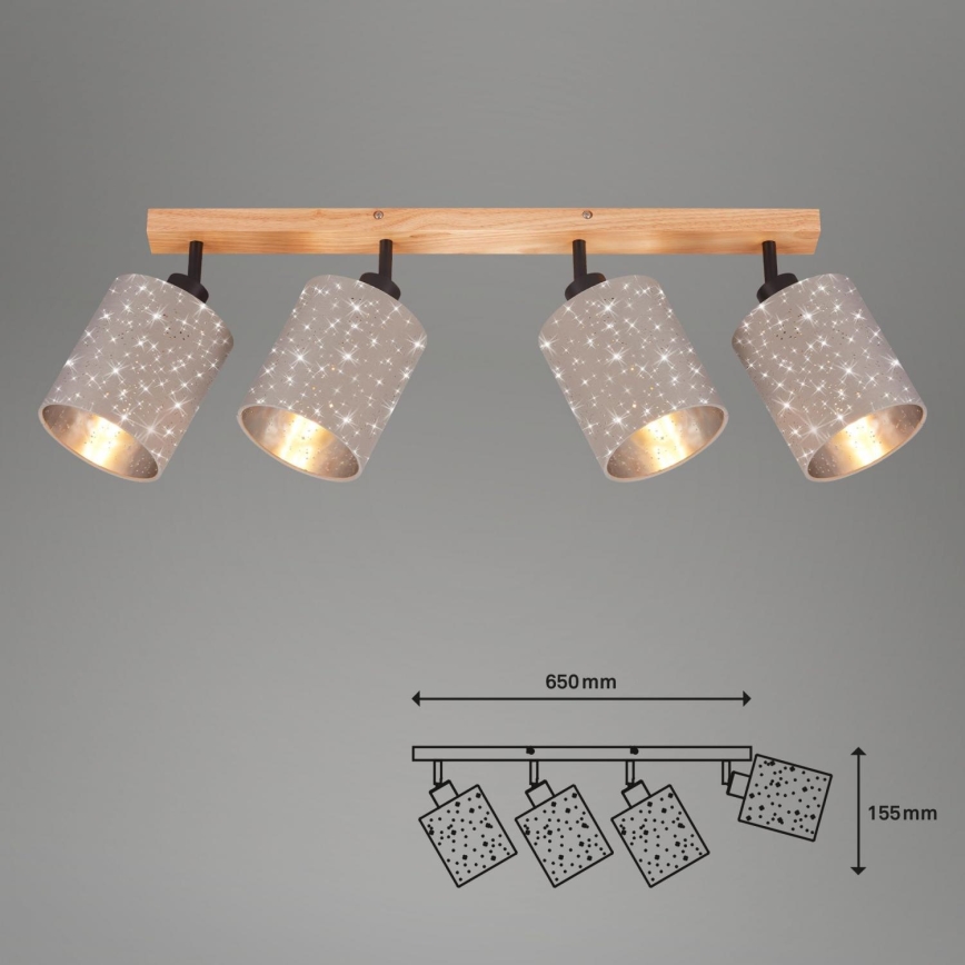 Briloner 2078-041 - Reflektorska lampa SPOTLIGHT 4xE27/25W/230V bež