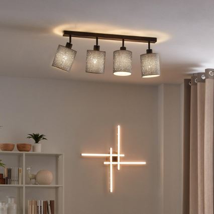 Briloner 2078-044 - Reflektorska lampa SPOTLIGHT 4xE27/25W/230V sivo/crno