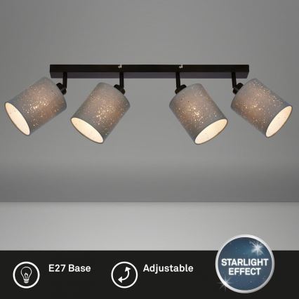 Briloner 2078-044 - Spot svetlo 4xE27/25W/230V siva/crna