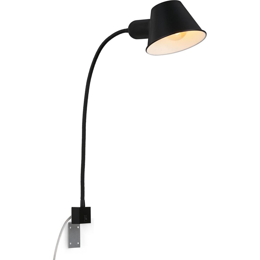 Briloner 2079-015 - Fleksibilna zidna lampa 1xE27/10W/230V crno