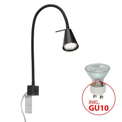 Briloner 2080-015 - LED Zidna lampa COMFORT LIGHT 1xGU10/5W/230V crno