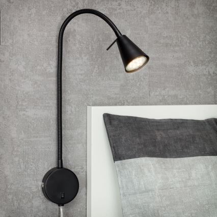Briloner 2082-015 - LED Zidna lampa COMFORT LIGHT 1xGU10/5W/230V crno