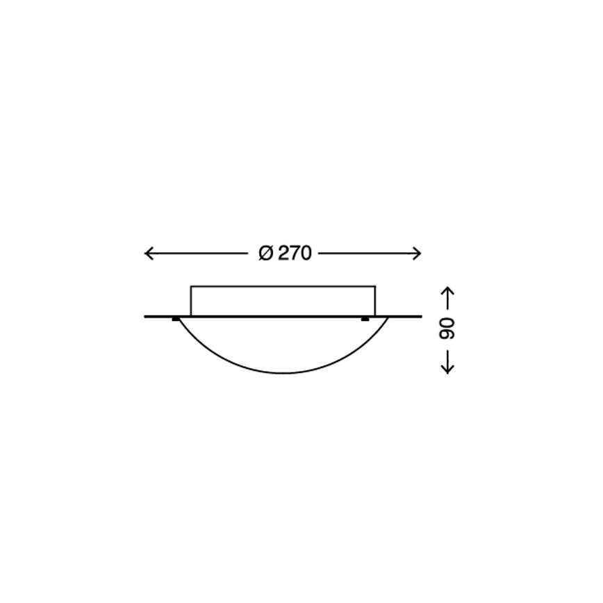 Briloner 2120-018 - Plafonjera za kupatilo SPLASH 1xE27/60W/230V IP23