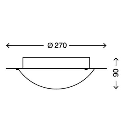 Briloner 2120-018 - Plafonsko svetlo za kupatilo SPLASH 1xE27/60W/230V IP23