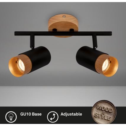 Briloner 2144025 - Reflektorska lampa SPOT 2xGU10/9W/230V