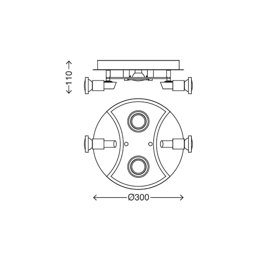 Briloner 2159-048LM - LED Reflektorska lampa SPLASH 4xGU10/3W/230V