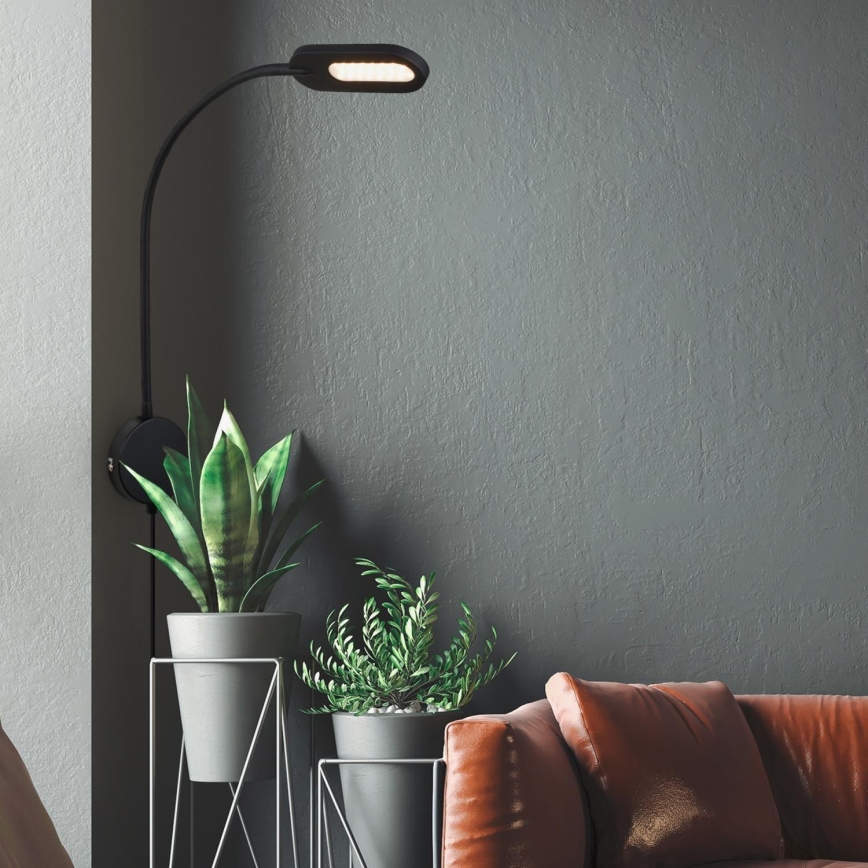 Briloner 2177015 - LED Prigušiva fleksibilna zidna lampa LED/6W/230V crno
