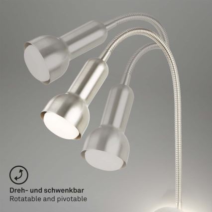 Briloner 2178012 - LED Fleksibilna zidna lampa 1xE14/10W/230V + LED/3W mat krom