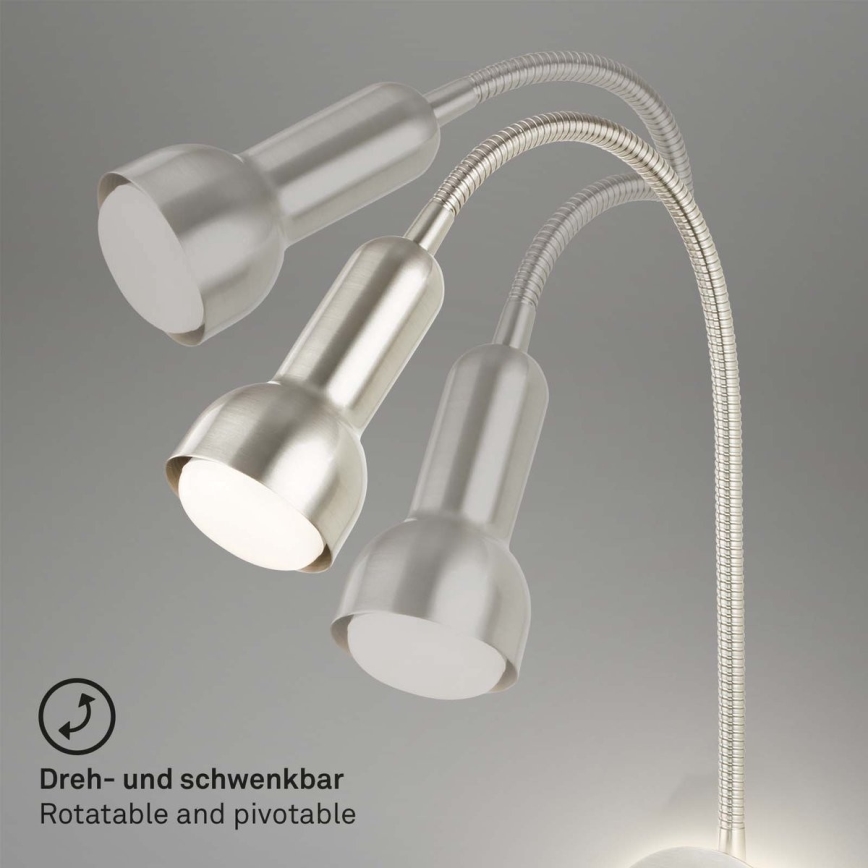 Briloner 2178012 - LED Fleksibilna zidna lampa 1xE14/10W/230V + LED/3W mat krom