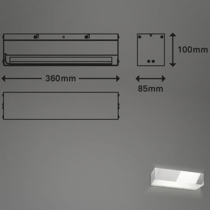 Briloner 2204-018 - LED Spoljna zidna lampa LED/8W/230V IP44 krom