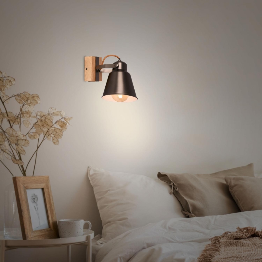 Briloner 2406-014 - Zidna reflektorska lampa RETRO 1xE27/40W/230V braon