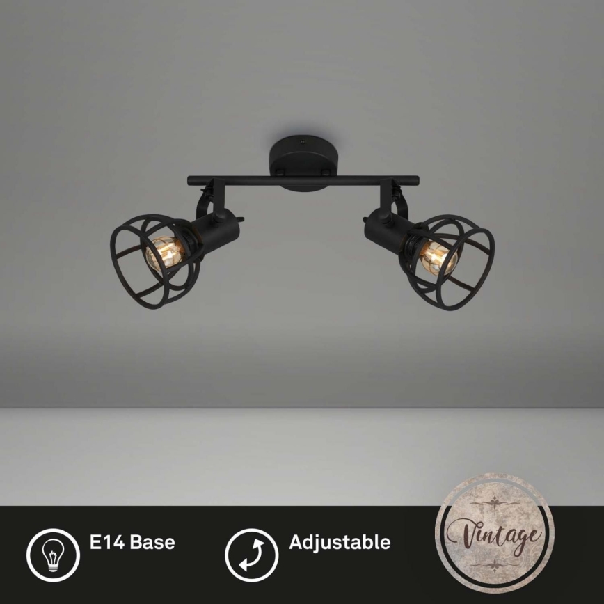 Briloner 2669-025 - Reflektorska lampa RETRO 2xE14/25W/230V