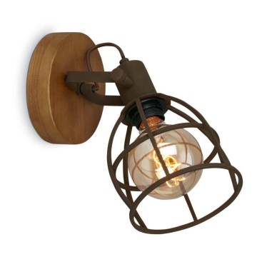 Briloner 2670-014 - Zidna reflektorska lampa RETRO 1xE27/25W/230V braon