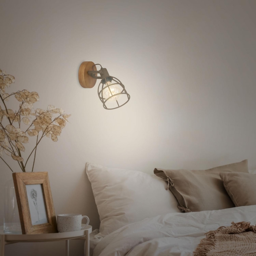 Briloner 2670-014 - Zidna reflektorska lampa RETRO 1xE27/25W/230V braon