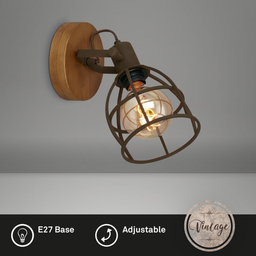 Briloner 2670-014 - Zidna reflektorska lampa RETRO 1xE27/25W/230V braon