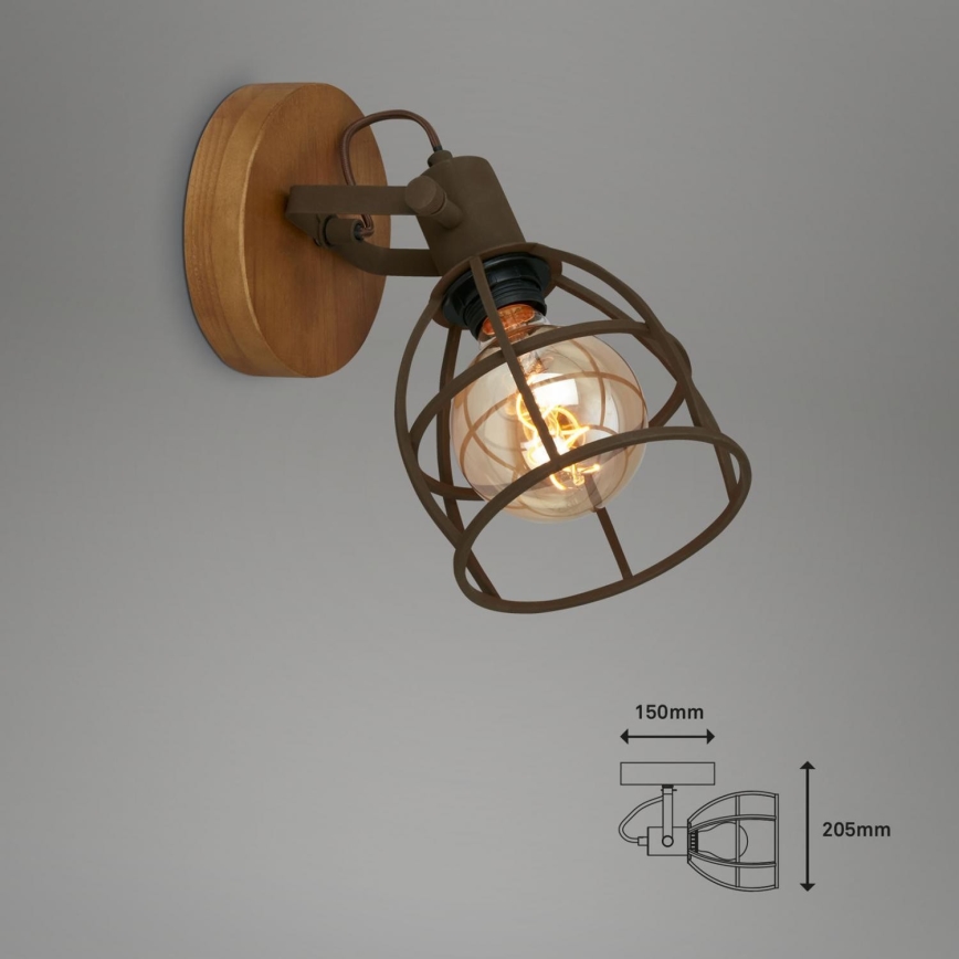 Briloner 2670-014 - Zidna reflektorska lampa RETRO 1xE27/25W/230V braon