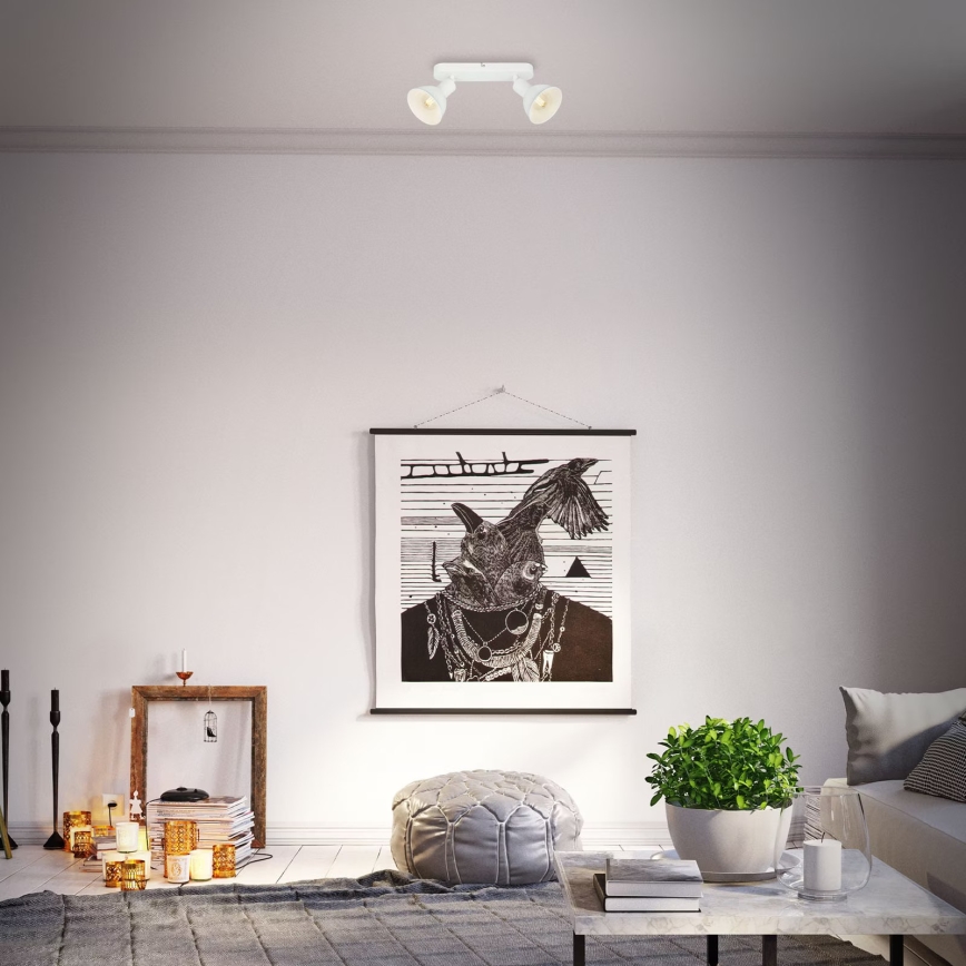 Briloner 2674-026 - Reflektorska lampa RETRO 2xE14/25W/230V bela