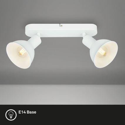 Briloner 2674-026 - Reflektorska lampa RETRO 2xE14/25W/230V bela