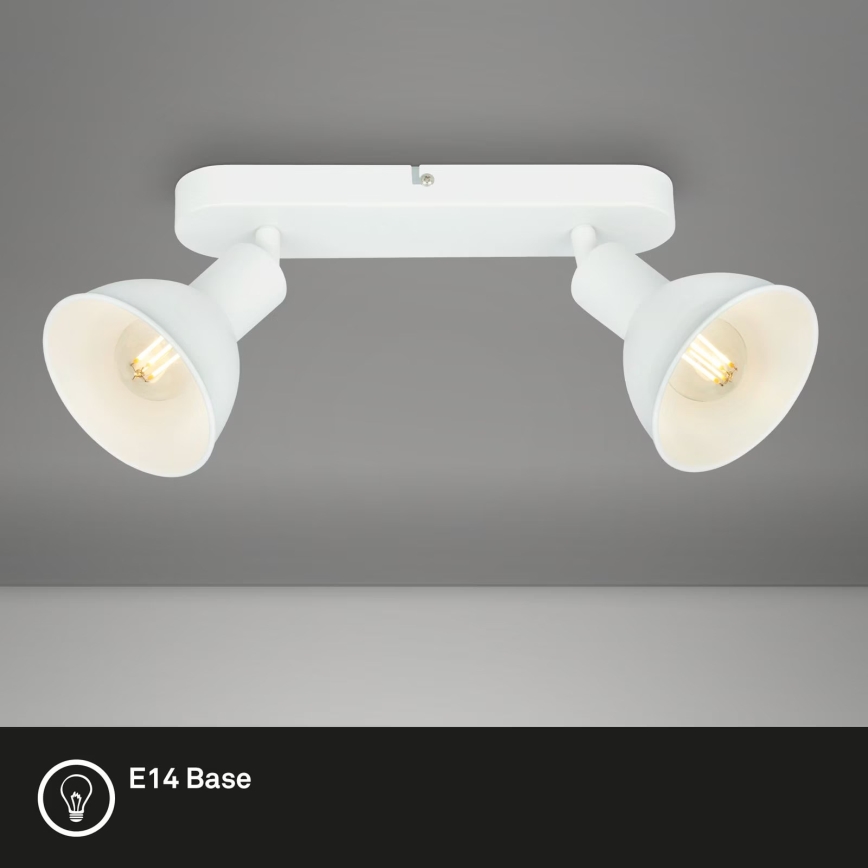Briloner 2674-026 - Reflektorska lampa RETRO 2xE14/25W/230V bela